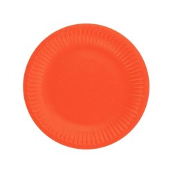 Talerz jednorazowy czerwone papier śr. 180mm 6 szt Godan (PW-TJC7)