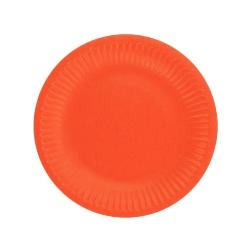 Talerz jednorazowy czerwone papier śr. 180mm 6 szt Godan (PW-TJC7)