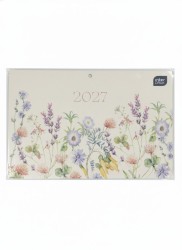 Kalendarz ścienny TRÓJDZIELNY KWIATY 340mm x 825mm Interdruk