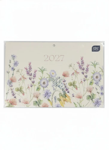 Kalendarz ścienny TRÓJDZIELNY KWIATY 340mm x 825mm Interdruk