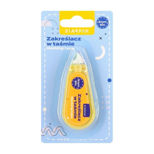 Zakreślacz zakreślacz w tasmie ścieralny wkład żółty 5,0mm Starpak (578543)