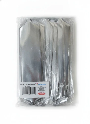 Kokarda metaliczna srebrna 50mm Gift Pack