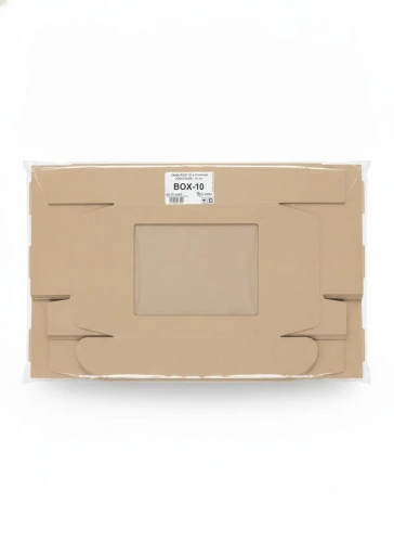 Opakowanie ozdobne Gładki BOX-10 z okienkiem 250x200x65 - 10 szt [mm:] 250x200x 65 Paw (5906168966422)