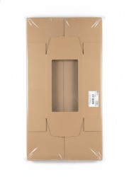 Opakowanie ozdobne Gładki BOX-12 z okienkiem 350x200x100 - 10 szt szara Paw (5906168965746)