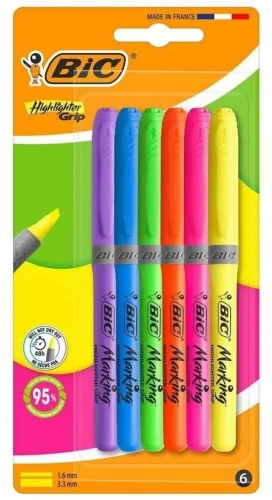 Zakreślacz 6 sztuk wkład 1,6-3,3 Bic (302746)