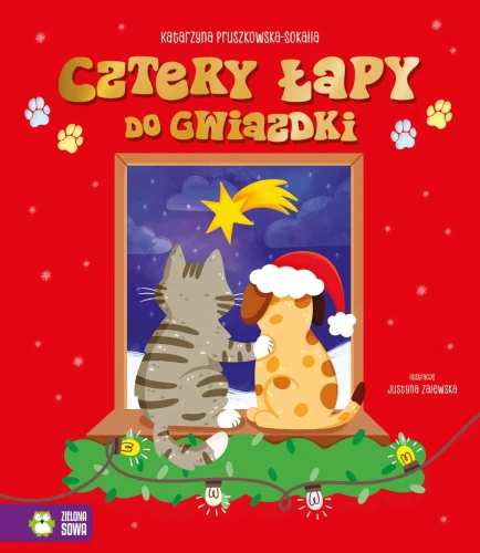 Książka dla dzieci Cztery łapy do Gwiazdki Zielona Sowa