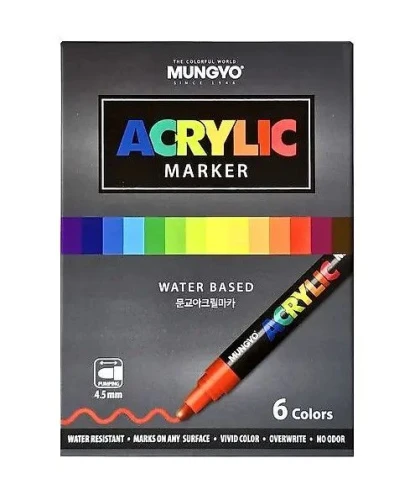 Marker specjalistyczny wkład mix 4,5mm okrągła końcówka Mungyo (TT9511)