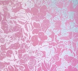 Papier ozdobny papier ozdobny silver motyle 2 różowe 20x29 10 arkuszy różowy Happy Color (HA 7712 2029-S03)
